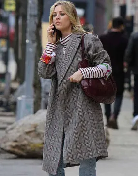 The Flight Attendant Kaley Cuoco Plaid Coat | Ujackets.com - 40%OFF