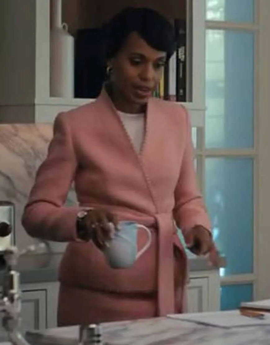 The Prom Kerry Washington Pink Coat | Mrs. Greene Coat | Ujackets.com