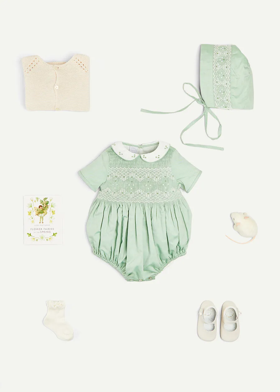 The Traditional Handsmocked Gift Set in Green