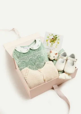 The Traditional Handsmocked Gift Set in Green