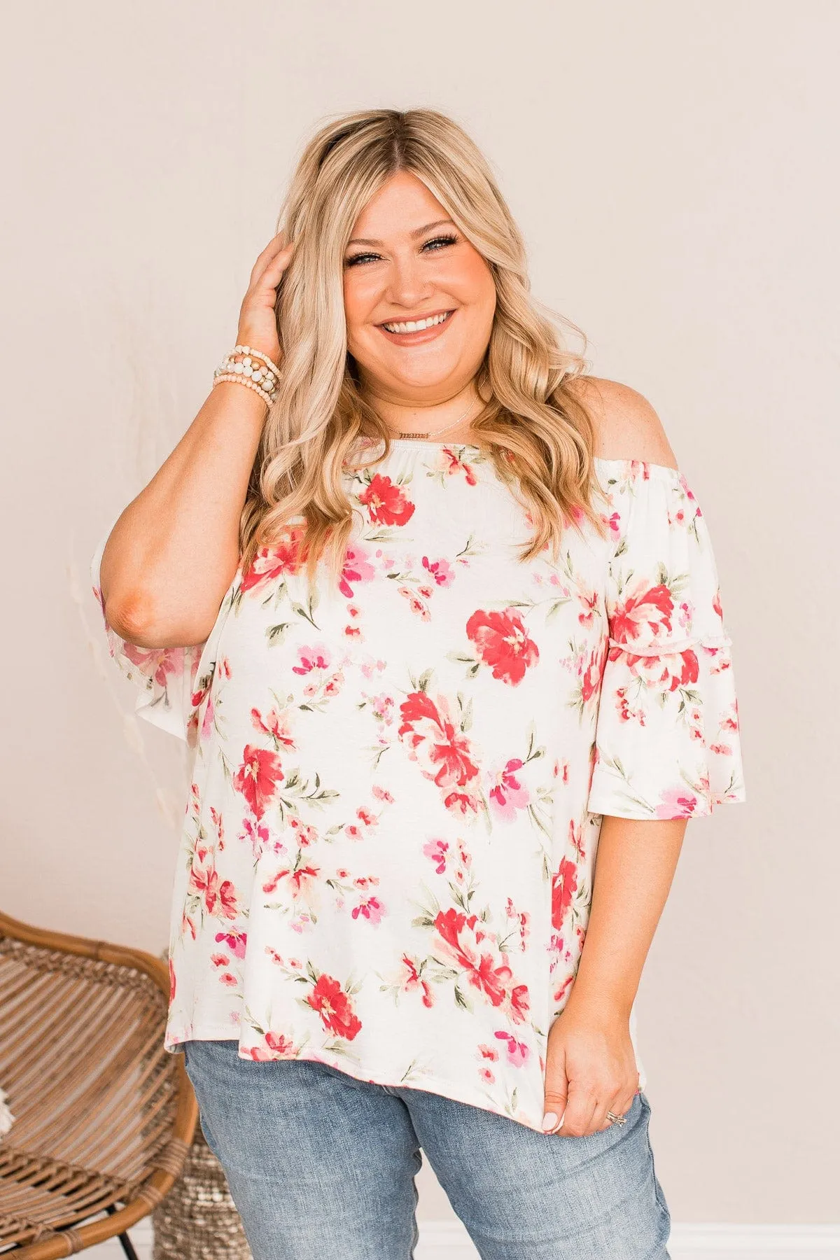 Those Who Wander Floral Top- Ivory