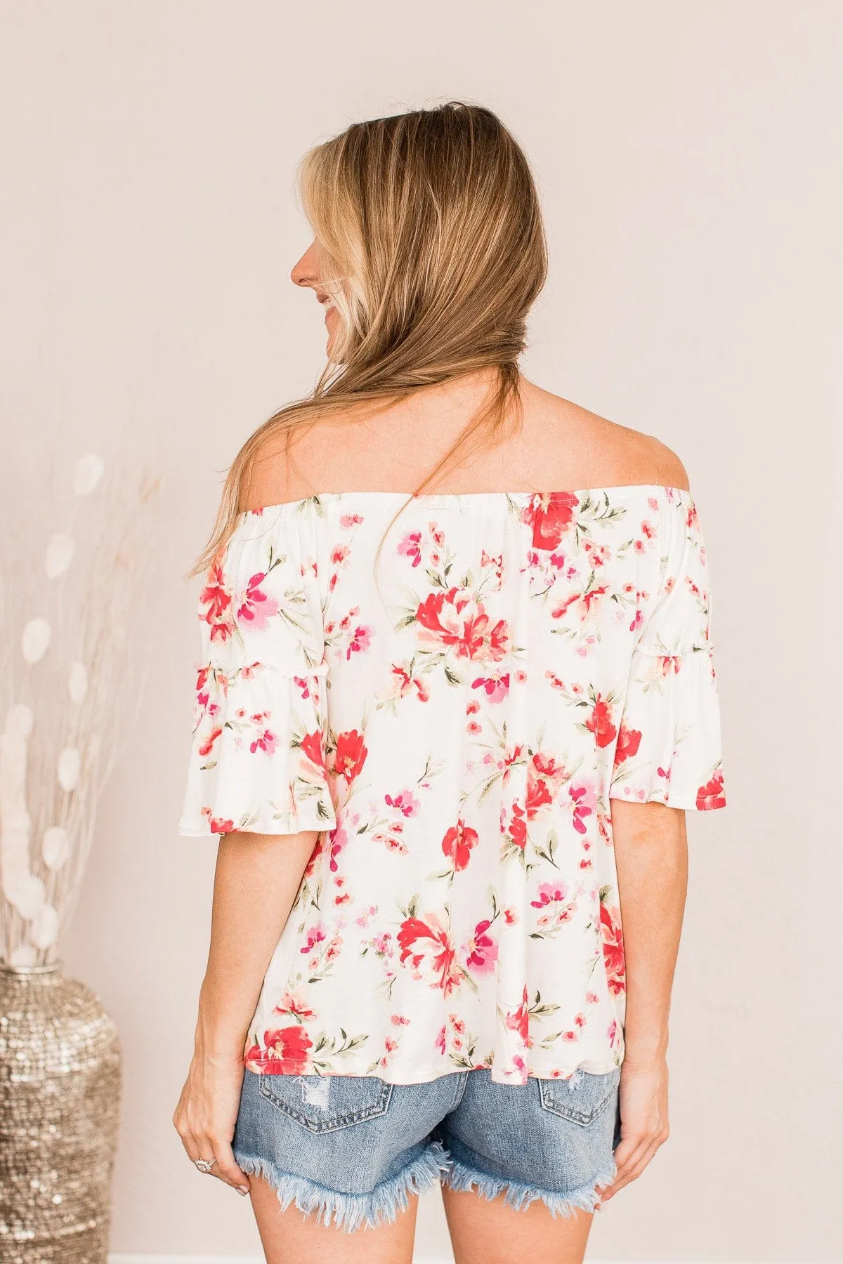 Those Who Wander Floral Top- Ivory