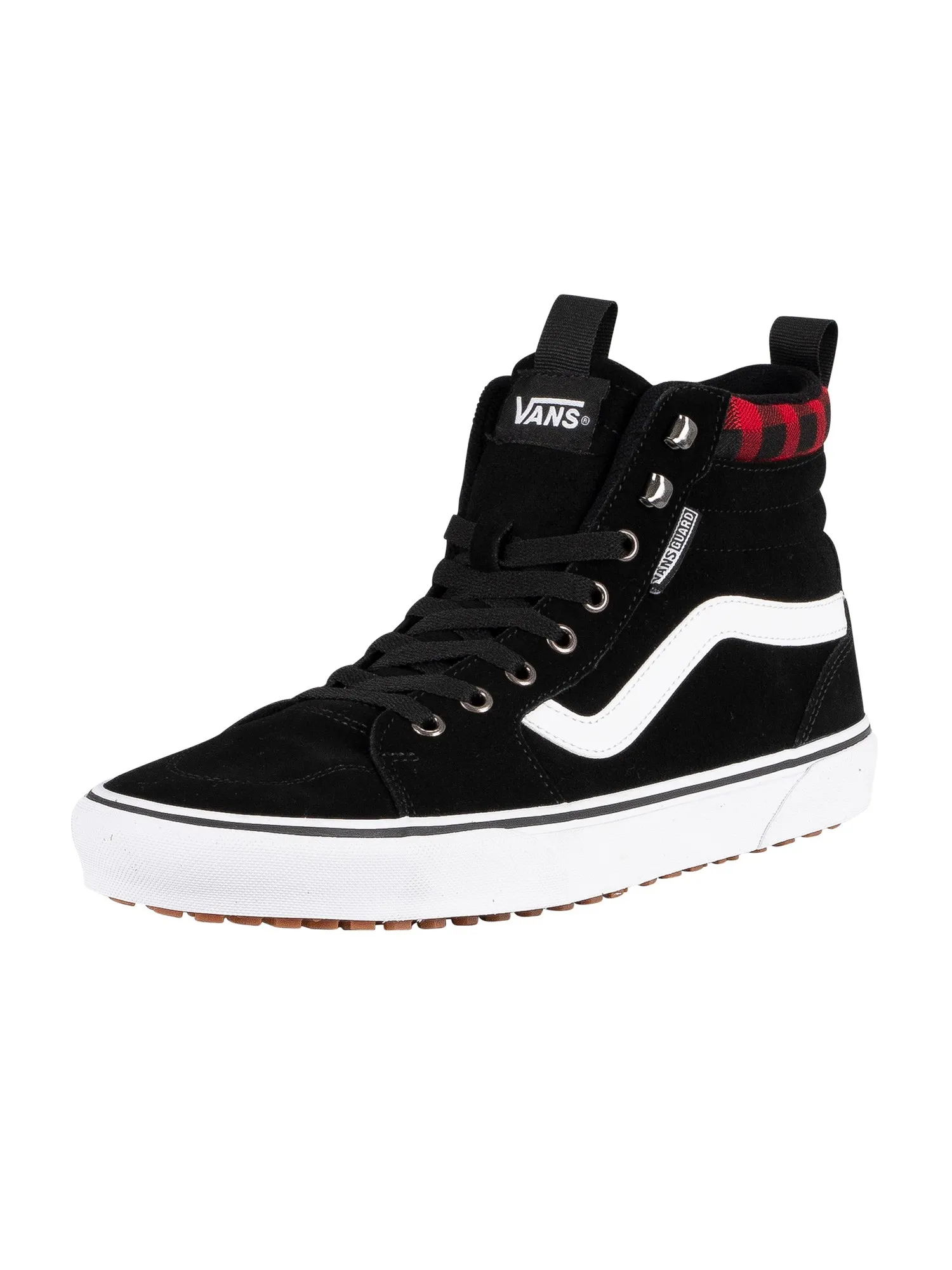 Vans Filmore Hi Vansguard Suede Trainers - Black/Red Plaid