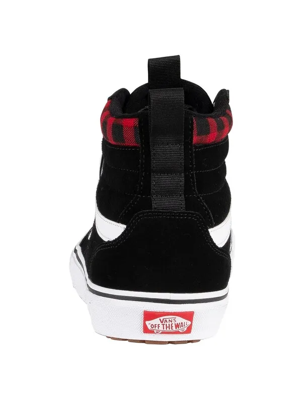 Vans Filmore Hi Vansguard Suede Trainers - Black/Red Plaid