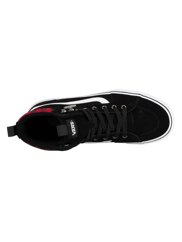 Vans Filmore Hi Vansguard Suede Trainers - Black/Red Plaid