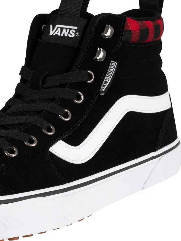 Vans Filmore Hi Vansguard Suede Trainers - Black/Red Plaid