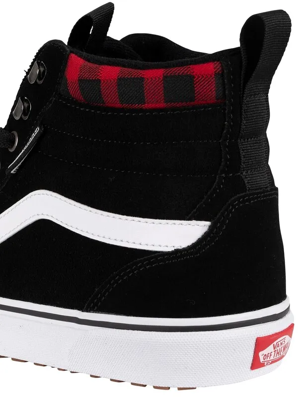 Vans Filmore Hi Vansguard Suede Trainers - Black/Red Plaid