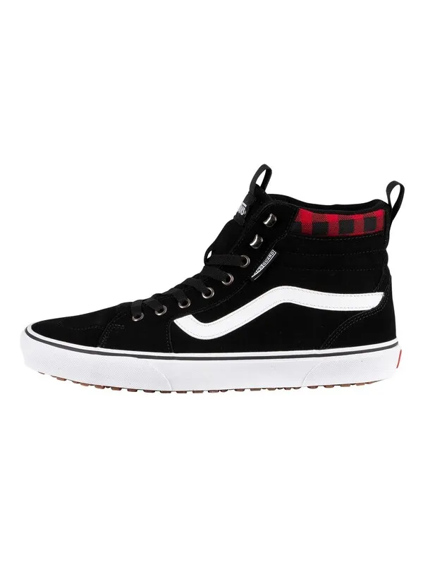 Vans Filmore Hi Vansguard Suede Trainers - Black/Red Plaid