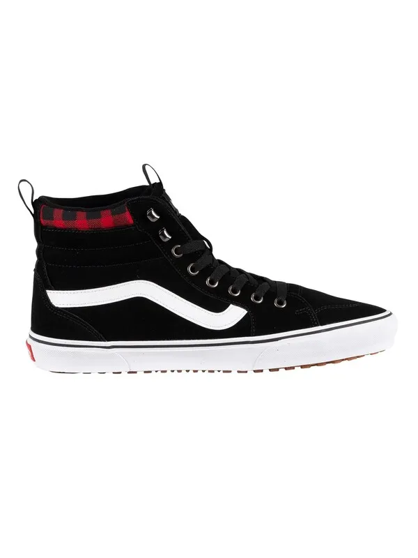 Vans Filmore Hi Vansguard Suede Trainers - Black/Red Plaid