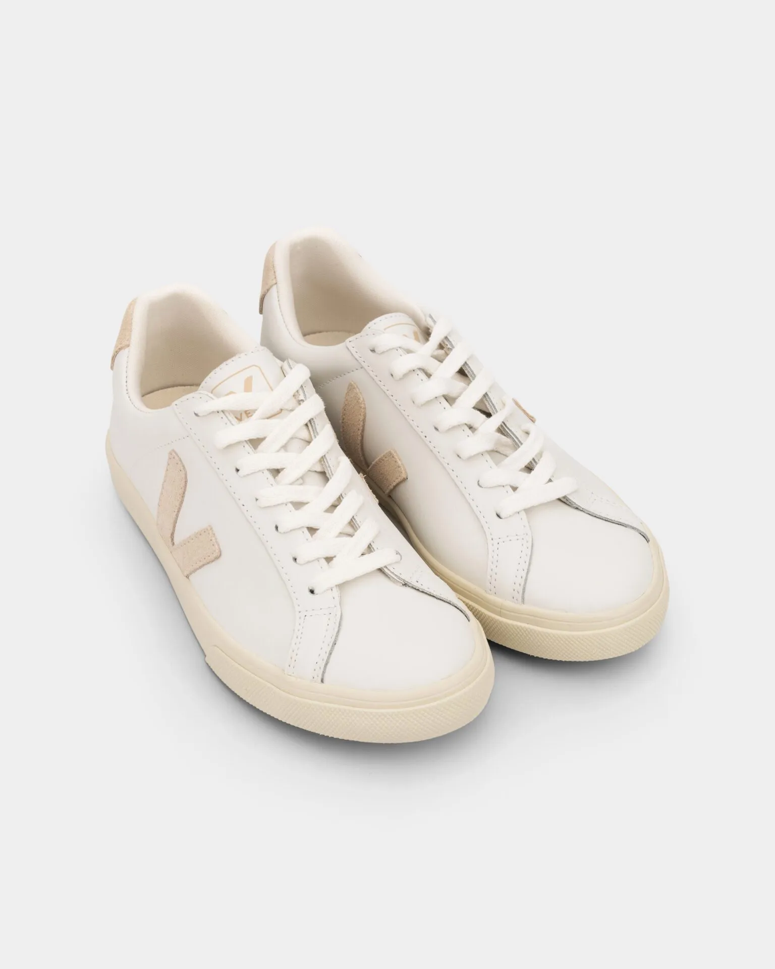 Veja Ladies Esplar Logo Leather Sneaker EO0202335A Extra White Sable