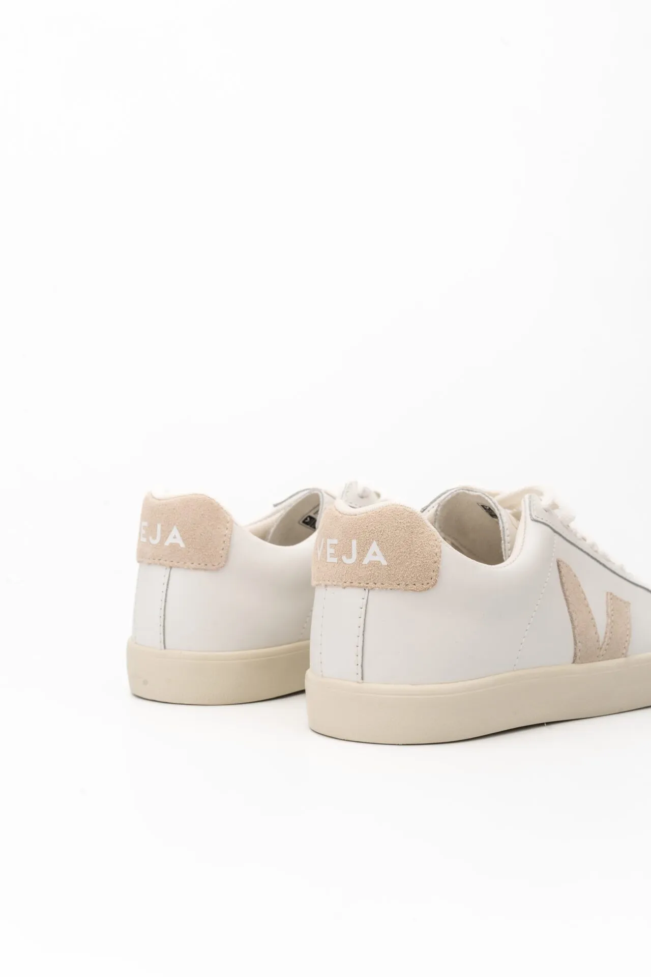 Veja Ladies Esplar Logo Leather Sneaker EO0202335A Extra White Sable