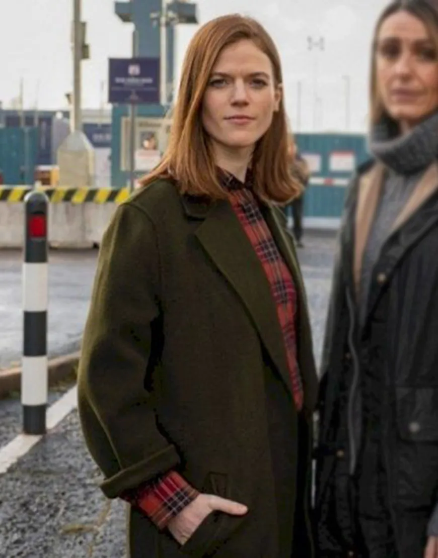 Vigil 2021 Rose Leslie Green Trench Coat | Kirsten Longacre Green Coat