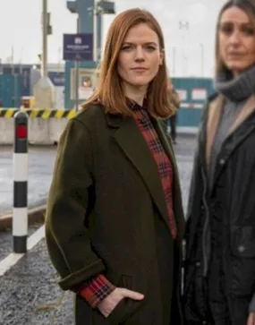 Vigil 2021 Rose Leslie Green Trench Coat | Kirsten Longacre Green Coat