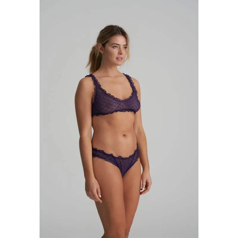 violet Brazilian thong- Lingerie Unas1 Discounts- 2024- Madrid-new-york