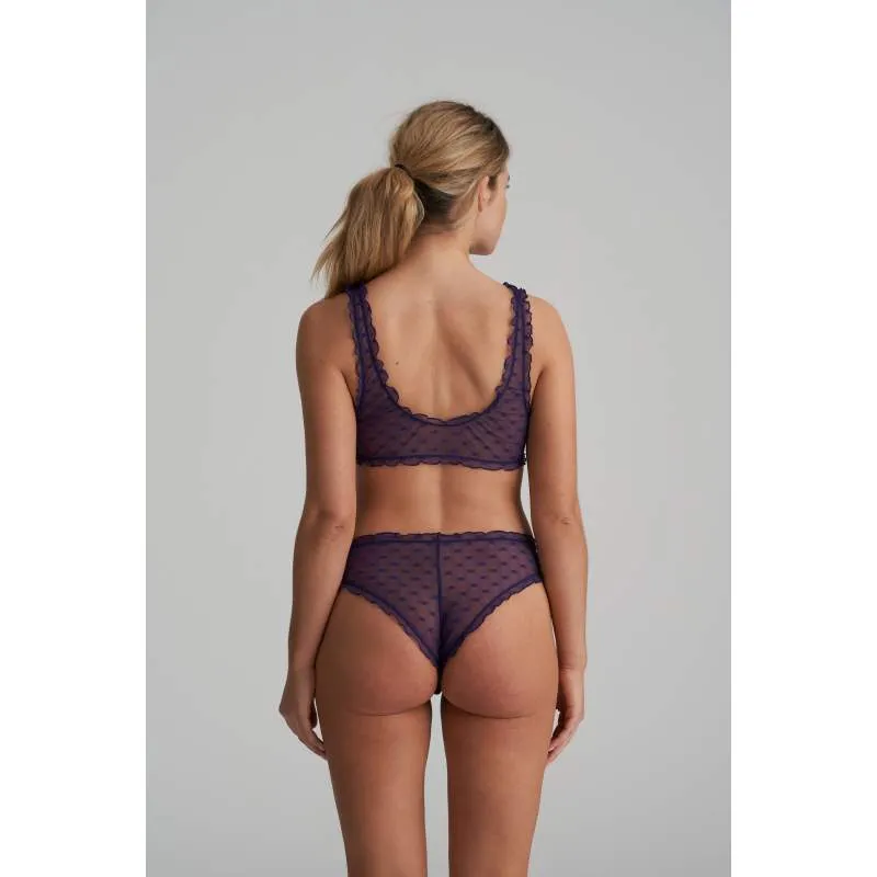 violet Brazilian thong- Lingerie Unas1 Discounts- 2024- Madrid-new-york