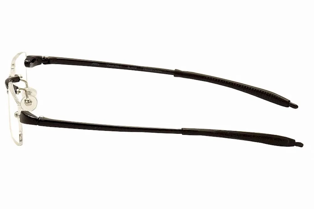 VisuaLites Vis1 Reading Glasses Men's Black Rimless +2.00