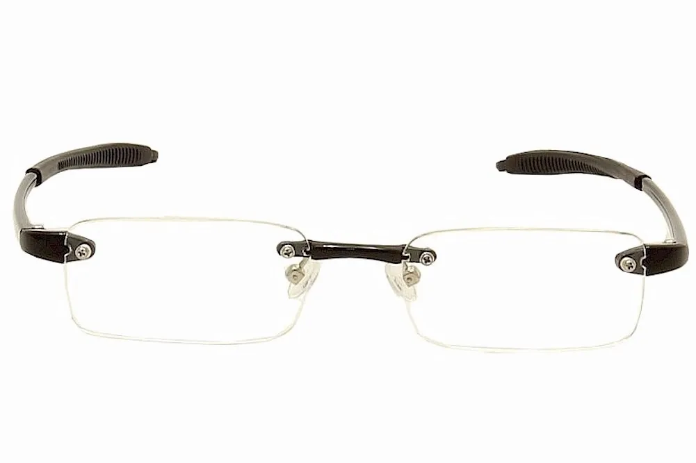 VisuaLites Vis1 Reading Glasses Men's Black Rimless +2.00