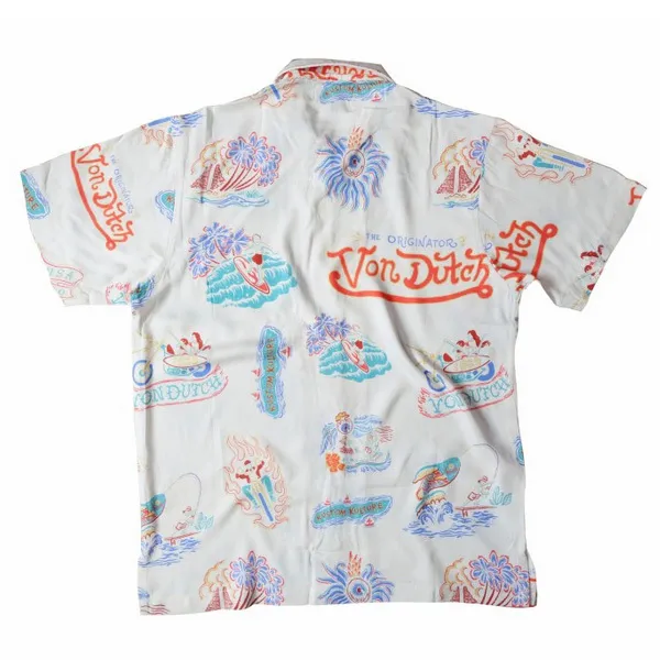 Von Dutch  |Tropical Patterns Unisex Street Style Cotton Short Sleeves