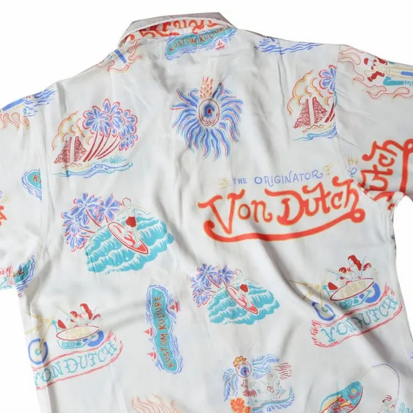 Von Dutch  |Tropical Patterns Unisex Street Style Cotton Short Sleeves