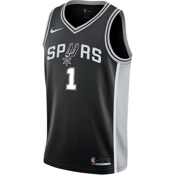 Walker San Antonio Spurs Men's Nike Custom Personalized Icon Swingman Jersey  Black