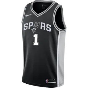 Walker San Antonio Spurs Men's Nike Custom Personalized Icon Swingman Jersey  Black