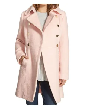 Women's Double Breasted Baby Pink Coat - UJackets