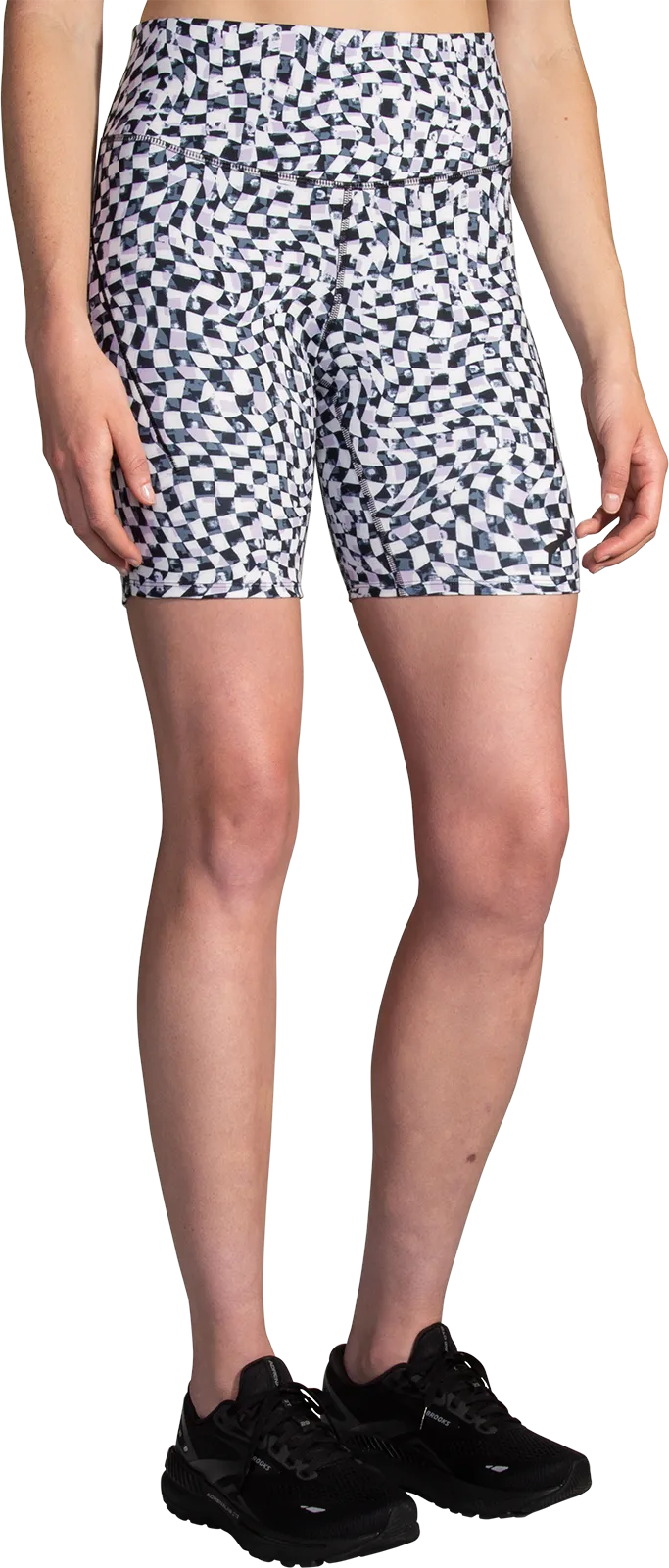 Women’s Spark 8” Short Tights (004 - Speed Check Black/White)