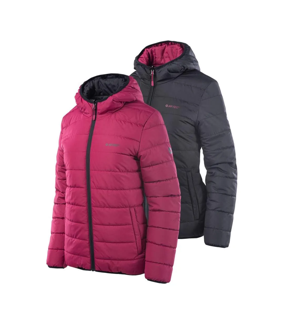 Womens/ladies haimo padded jacket beet red/black Hi-Tec