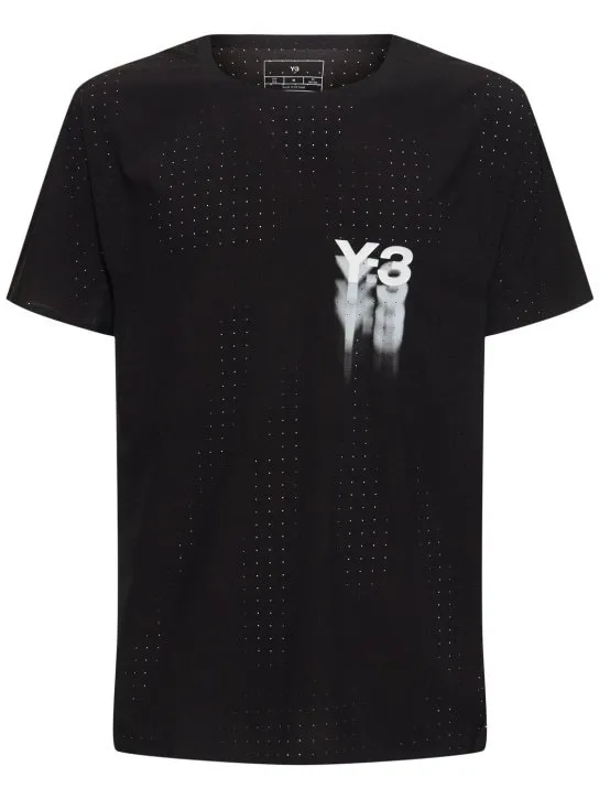 Y-3  |Plain Short Sleeves Logo Designers T-Shirts