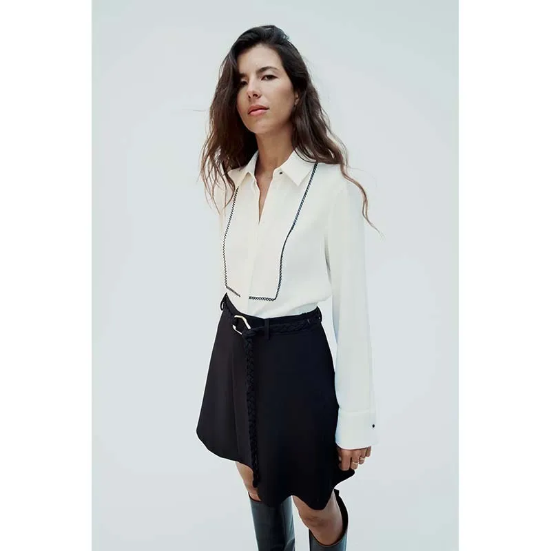 ZARA  |Office Style Elegant Style Shirts & Blouses